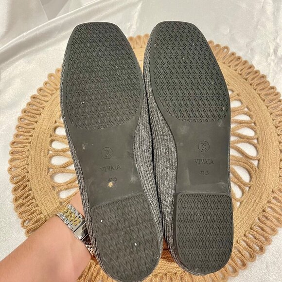 Vivaia Square-Toe V-Cut Flats Margot 2.0 Rich Grey Size EU 41.5 - Picture 8 of 11